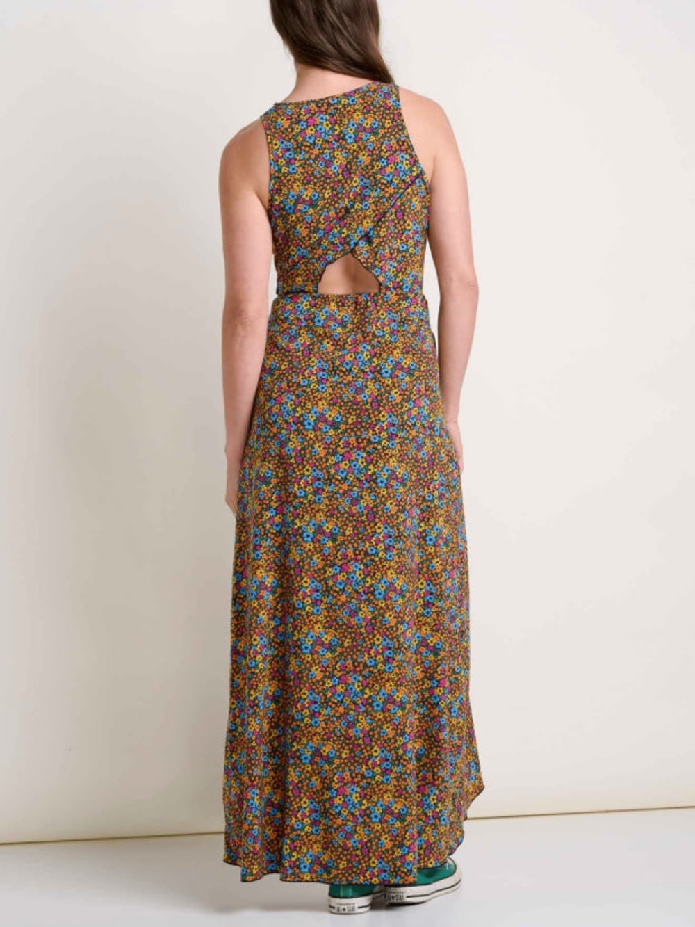 Toad&Co Floral Sunkissed Back-Cutout Maxi Dress